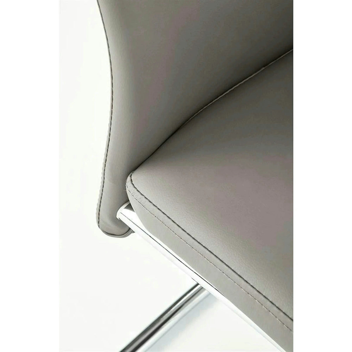 Scaun ARCO, gri/crom, piele ecologica/metal, 46x47x100 cm