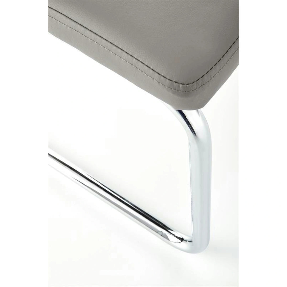 Scaun ARCO, gri/crom, piele ecologica/metal, 46x47x100 cm