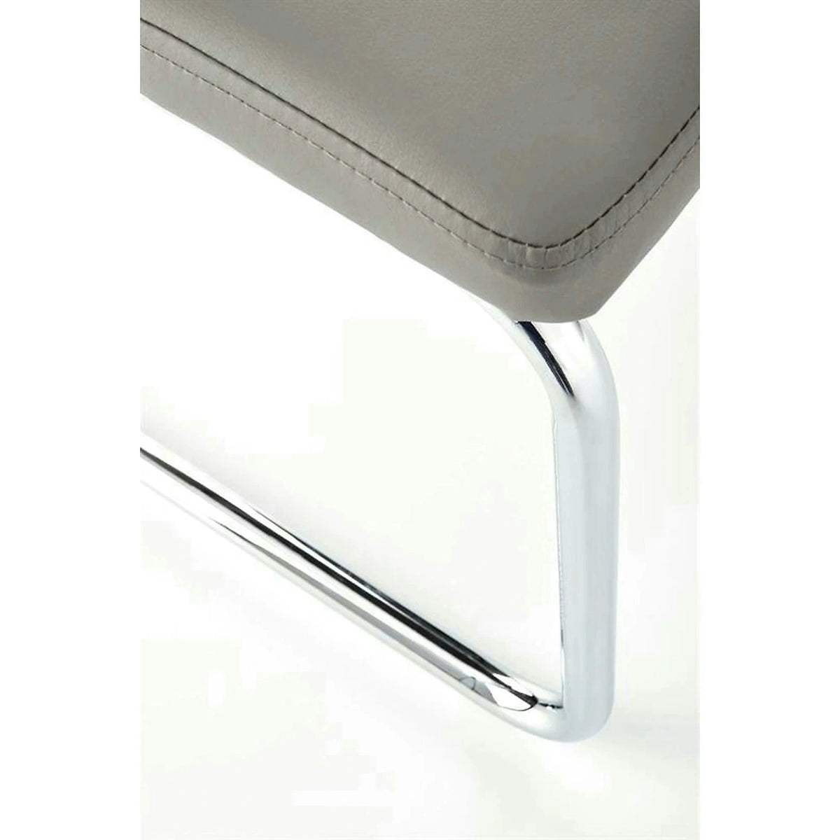 Scaun ARCO, gri/crom, piele ecologica/metal, 46x47x100 cm