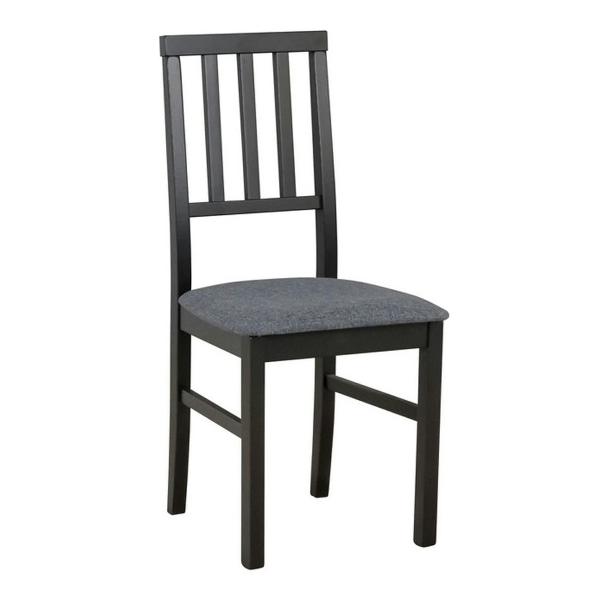 Scaun AREN, gri grafit/negru, stofa clasica/lemn, 43x50x92 cm
