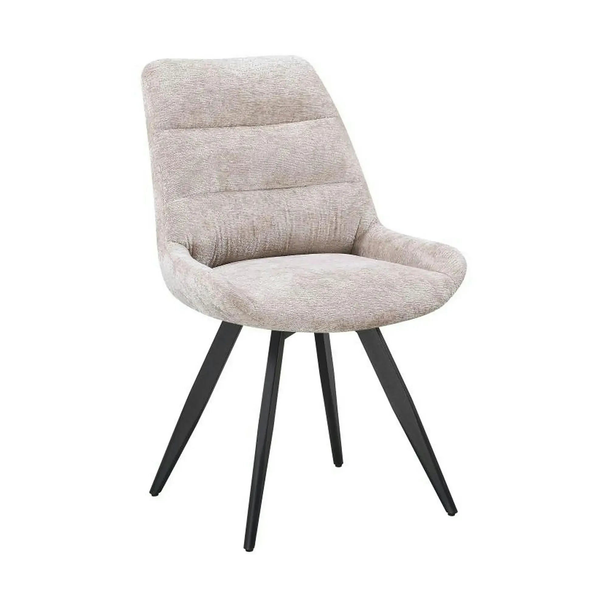 Scaun ART, bej/negru, stofa/metal, 65x56x86 cm