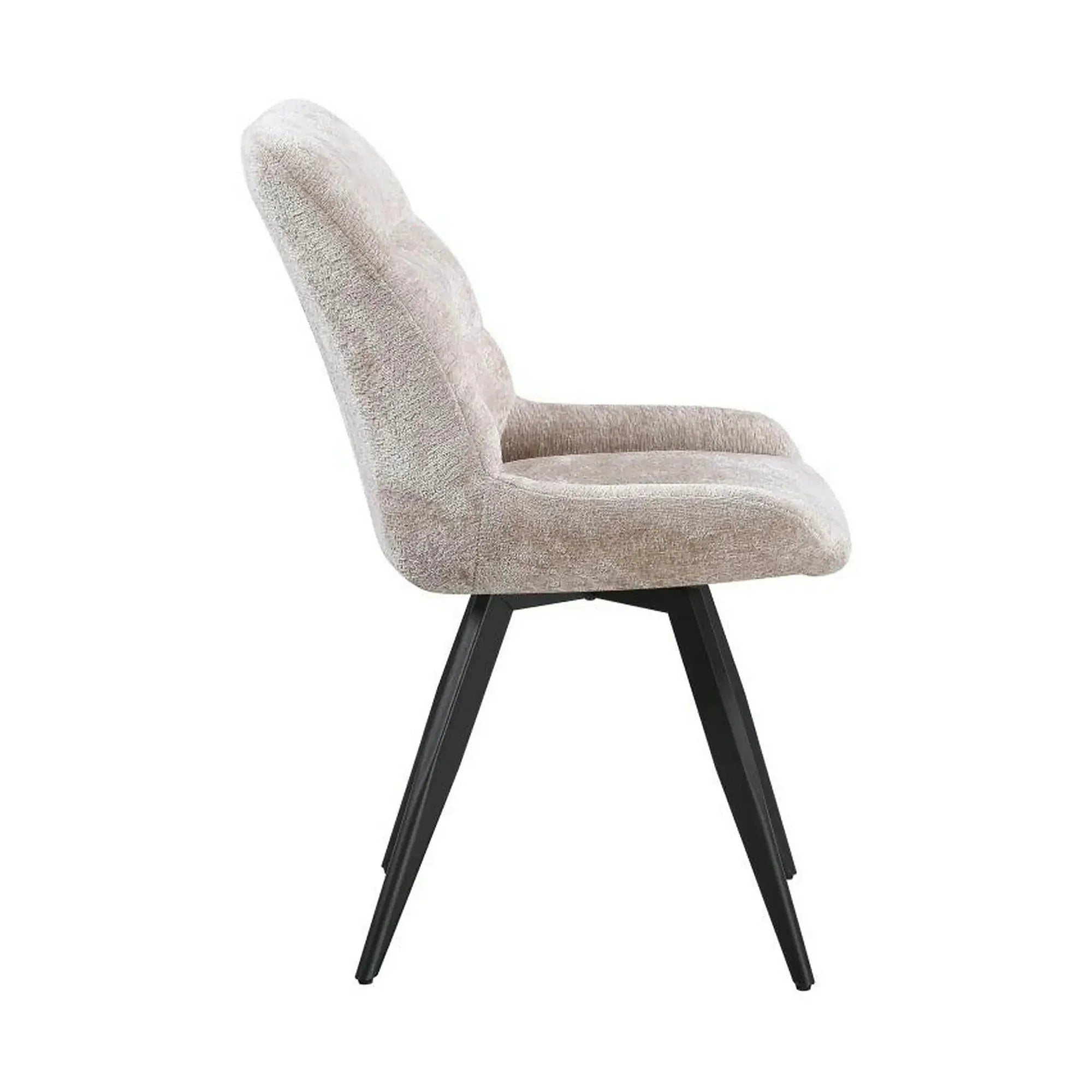 Scaun ART, bej/negru, stofa/metal, 65x56x86 cm