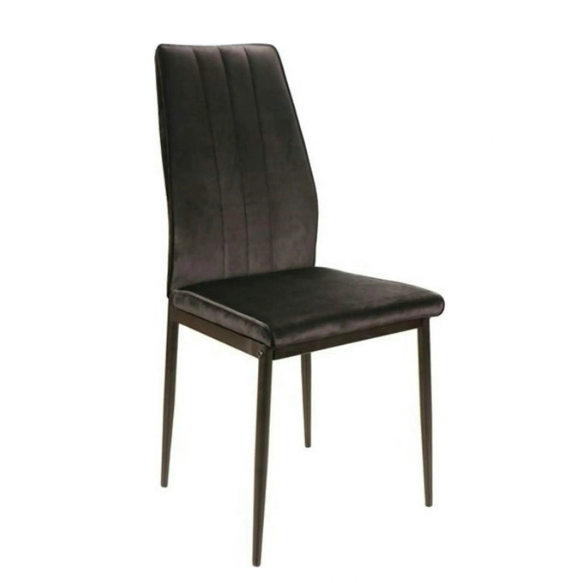 Scaun ATOM, negru, stofa catifelata/metal, 44x39x93 cm