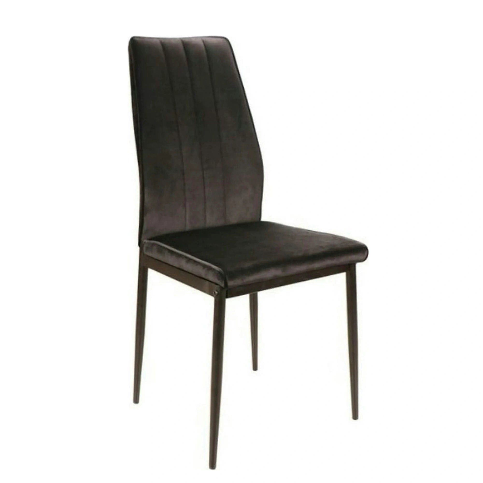 Scaun ATOM, negru, stofa catifelata/metal, 44x39x93 cm