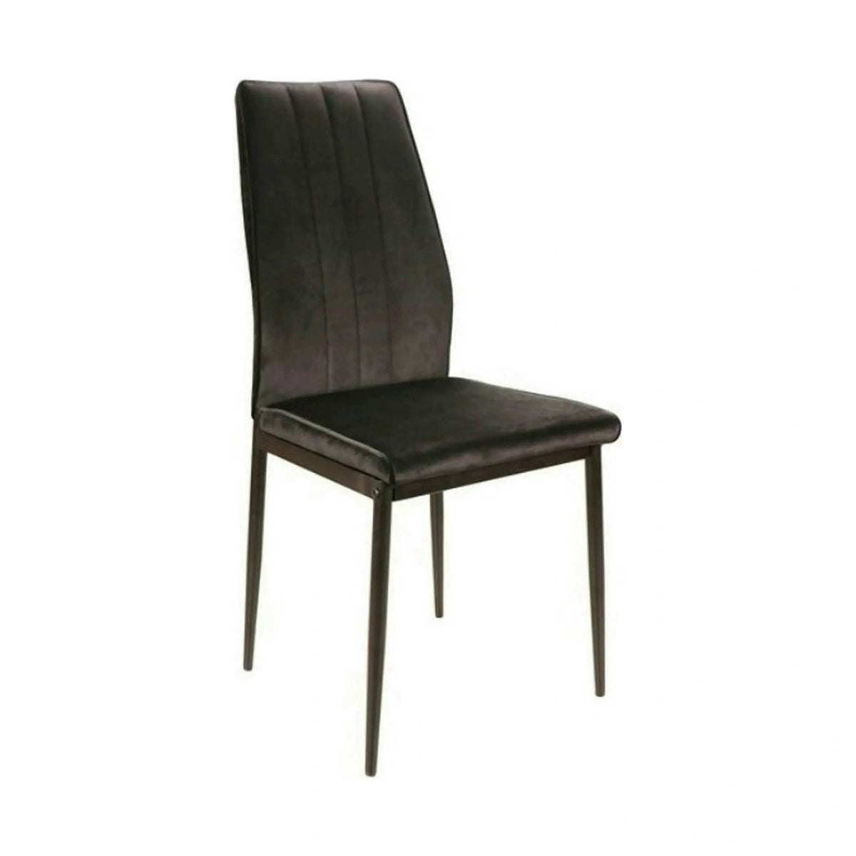 Scaun ATOM, negru, stofa catifelata/metal, 44x39x93 cm