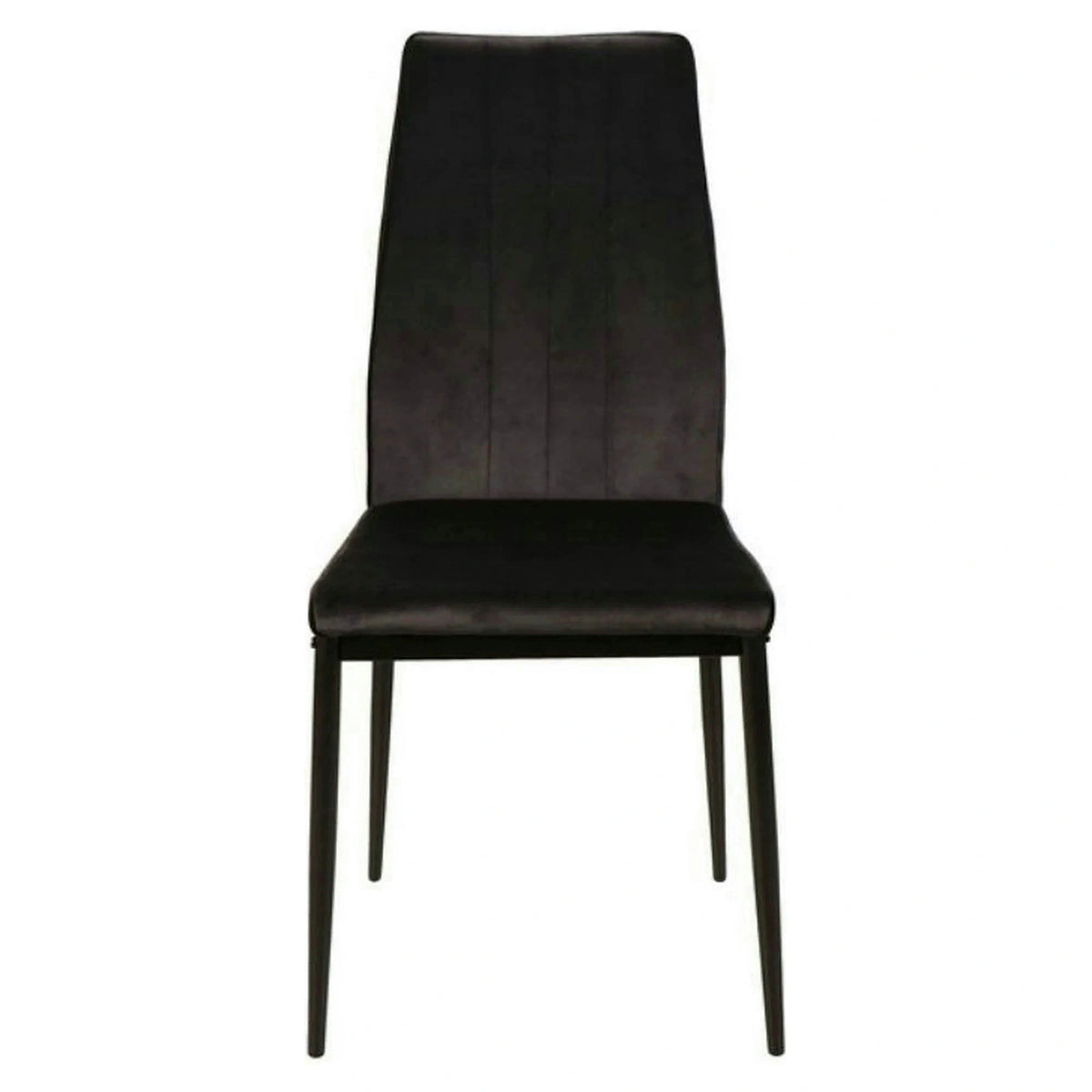 Scaun ATOM, negru, stofa catifelata/metal, 44x39x93 cm
