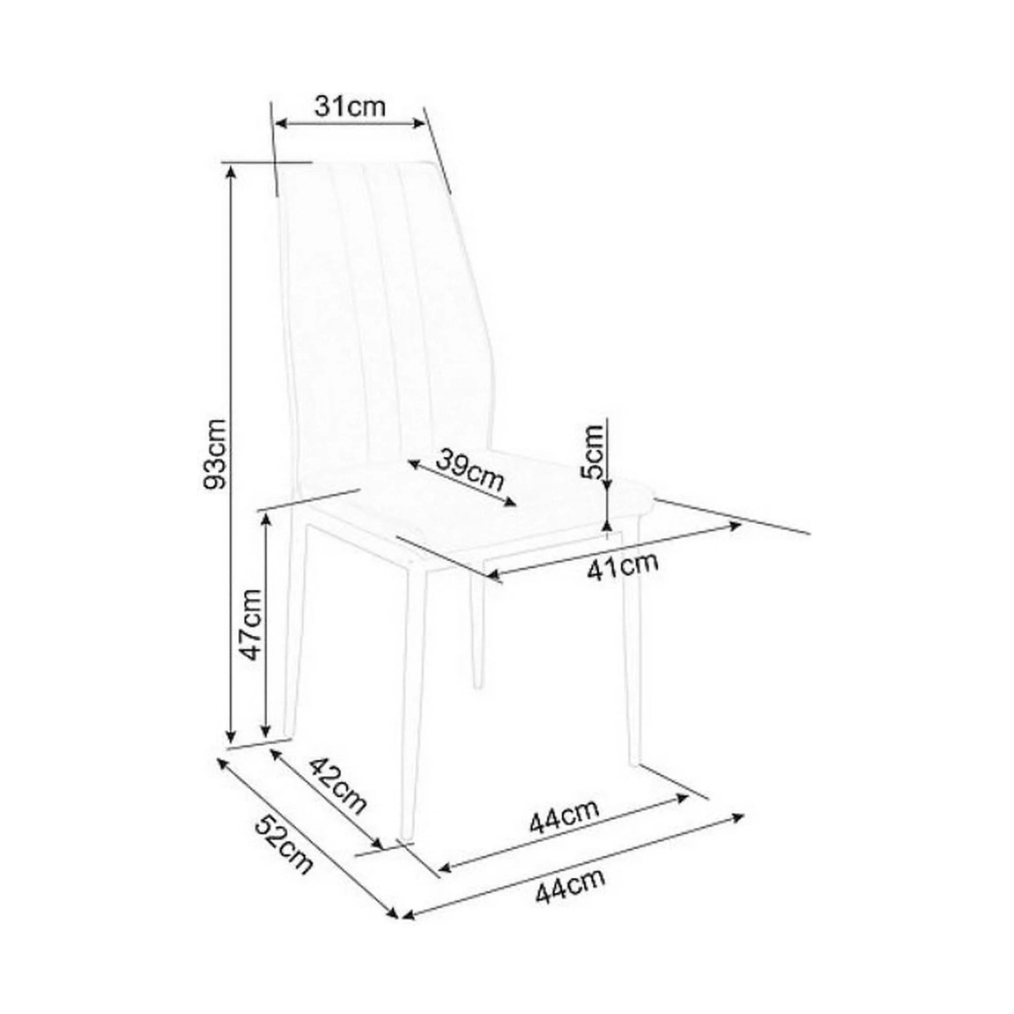 Scaun ATOM, negru, stofa catifelata/metal, 44x39x93 cm