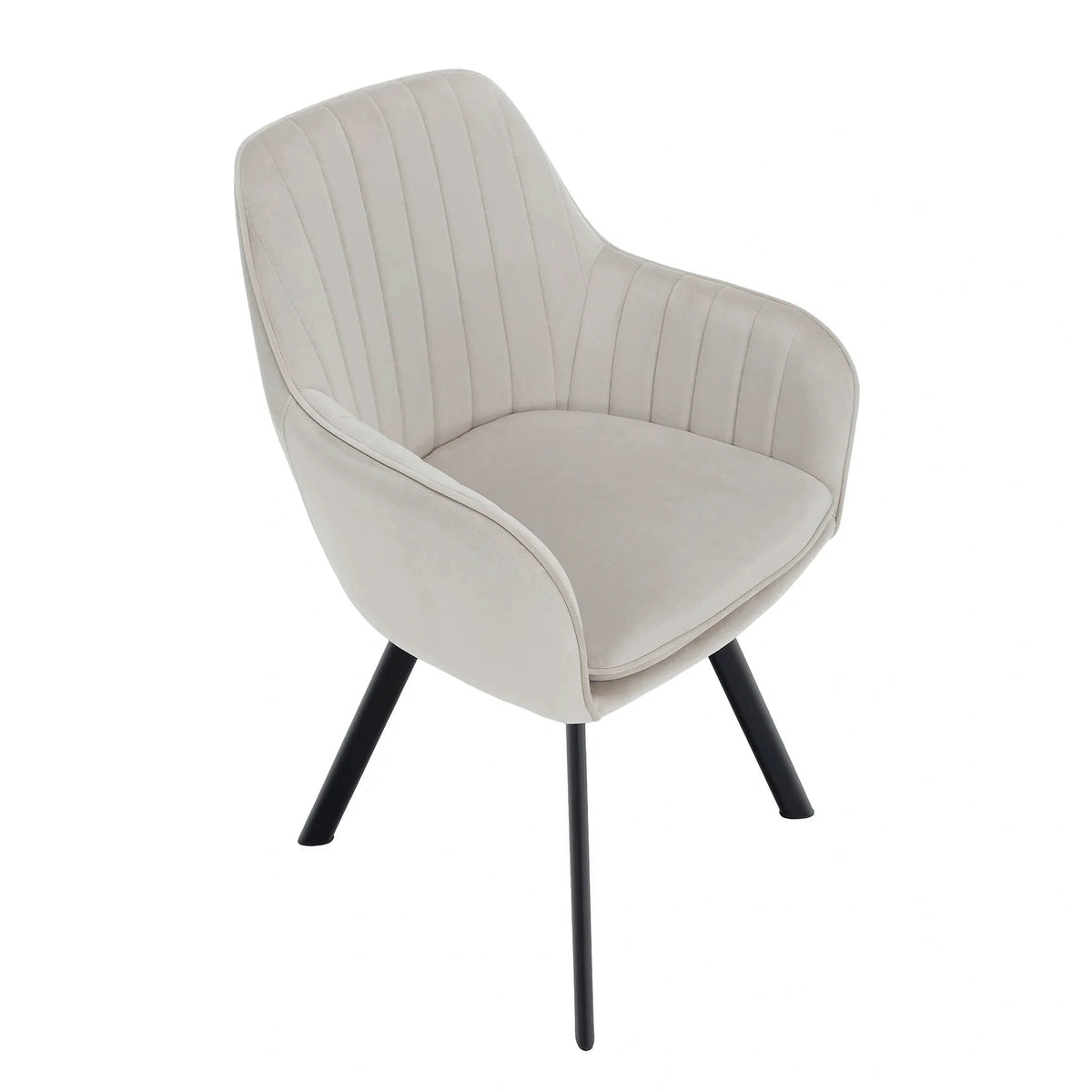 Scaun AURIL, stofa catifelata crem - Bluvel 30, 57x56x88 cm