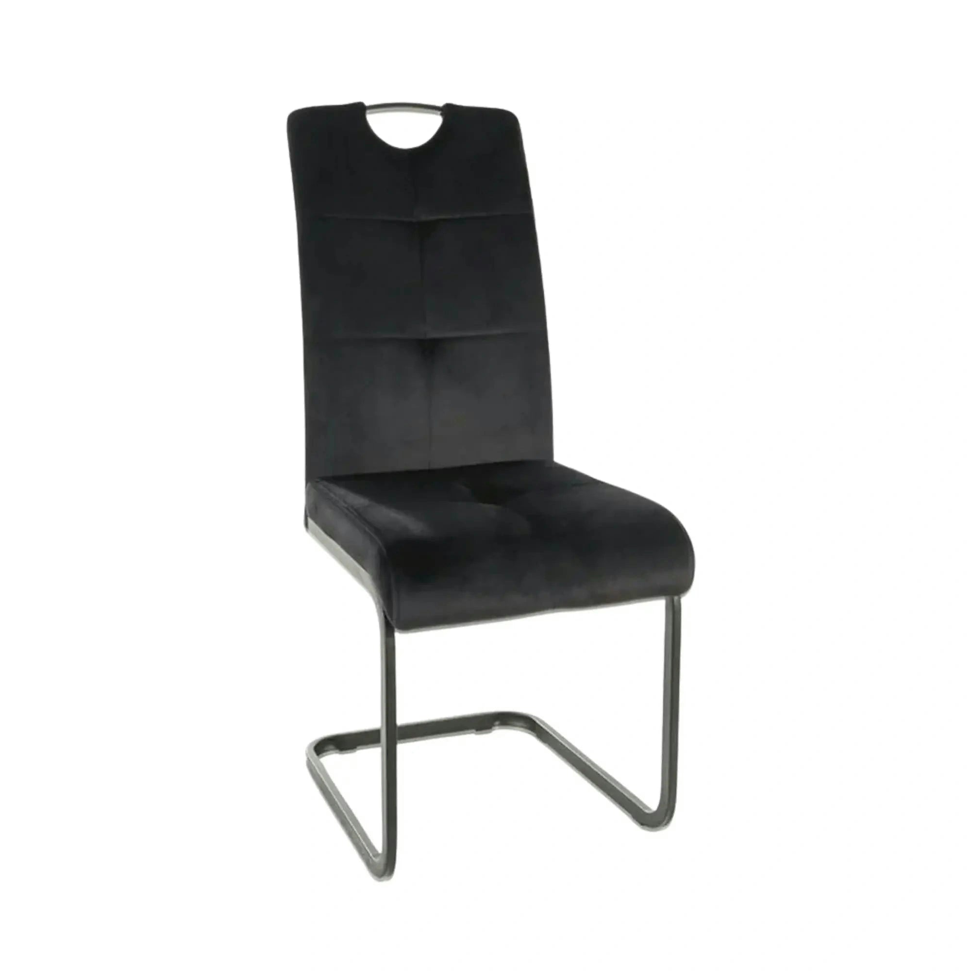 Scaun AXO, negru, stofa catifelata/metal, 43x47x101 cm