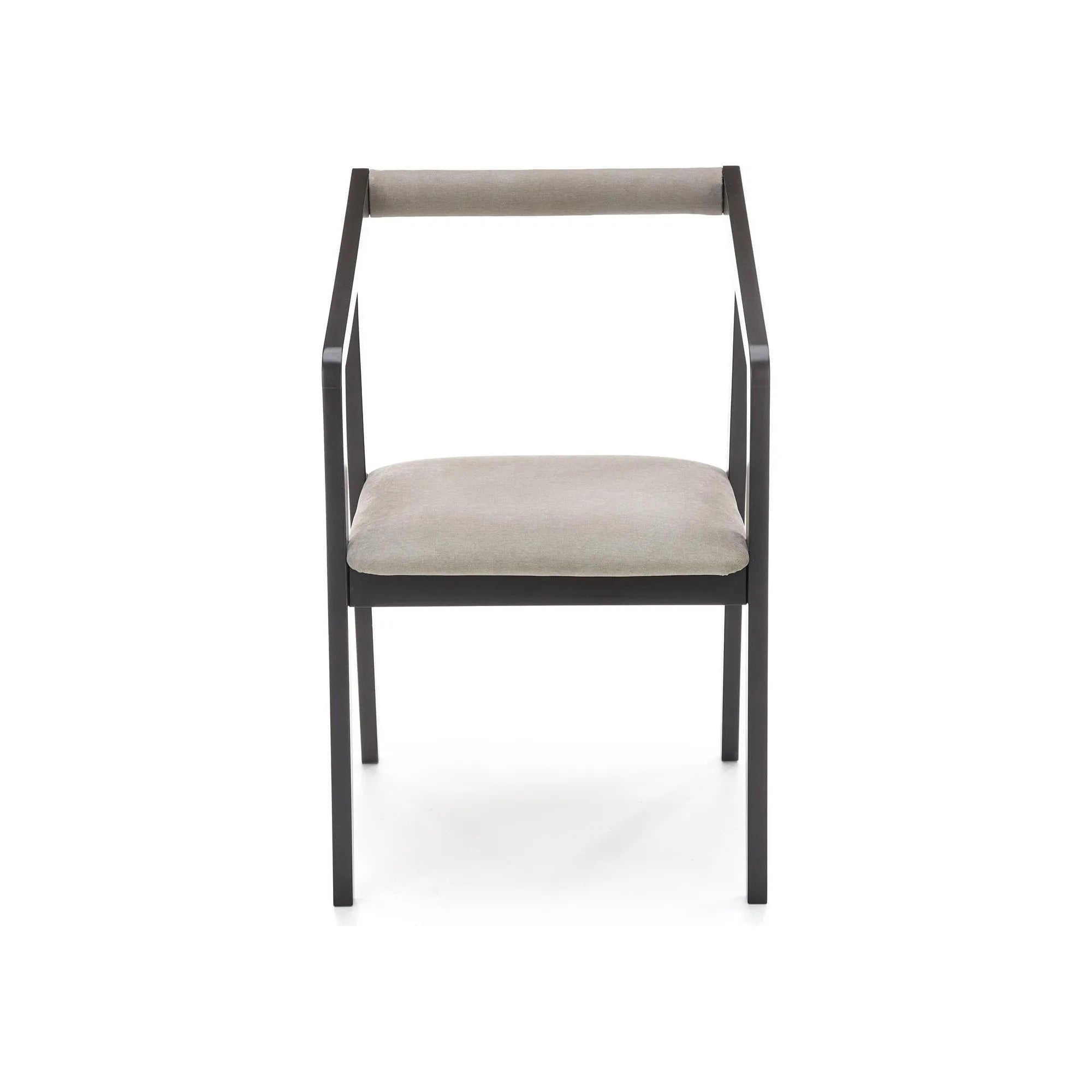 Scaun AZUL, negru/gri, lemn/stofa catifelata, 50x53x79 cm