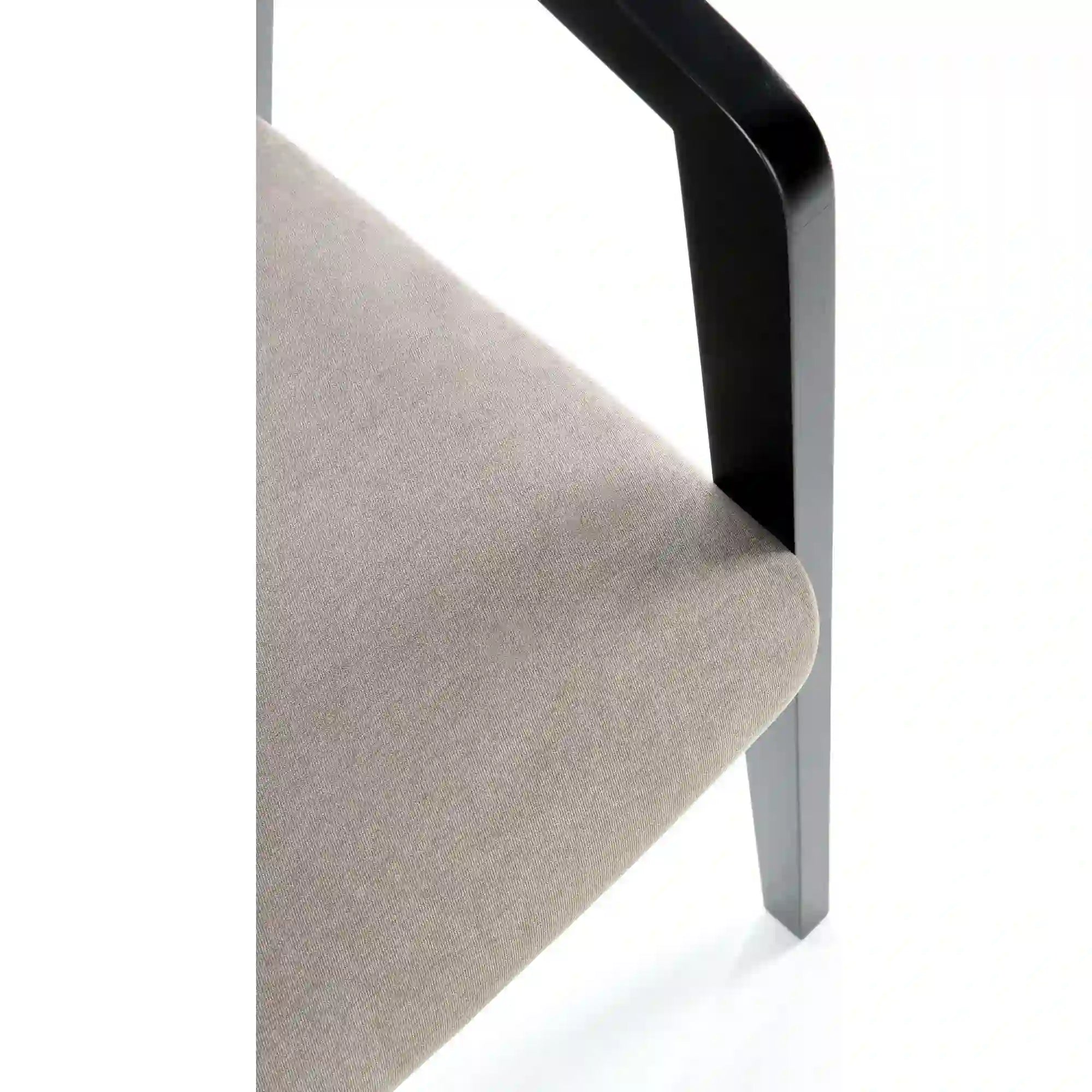 Scaun AZUL, negru/gri, lemn/stofa catifelata, 50x53x79 cm