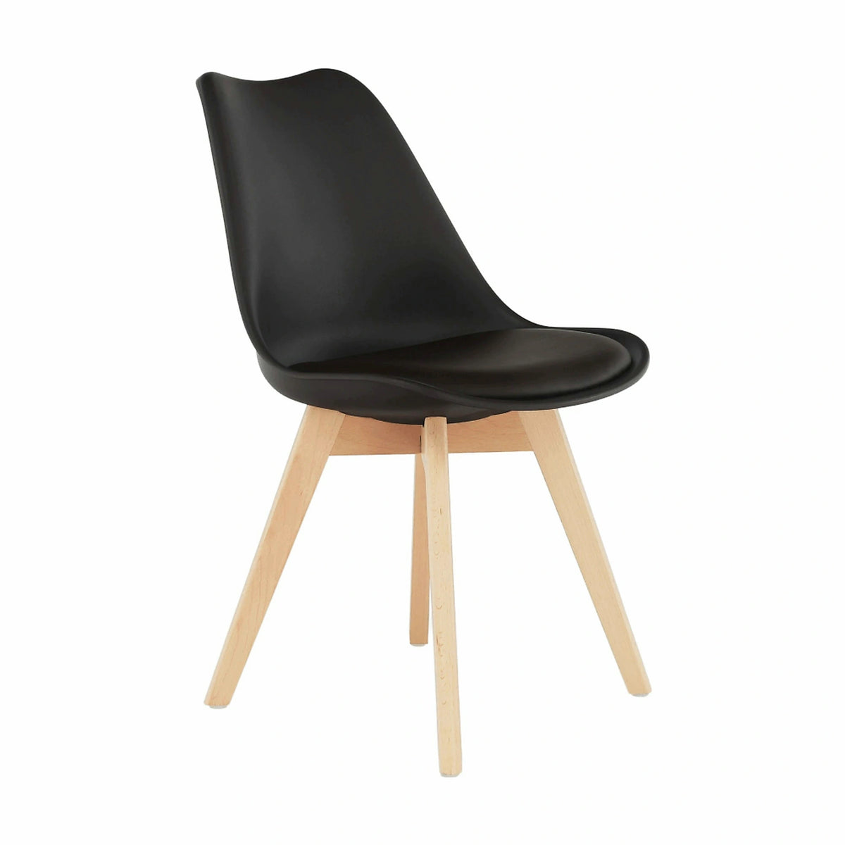 Scaun BALI 2 NEW, maro inchis/fag, piele ecologica/lemn, 48x56x80 cm