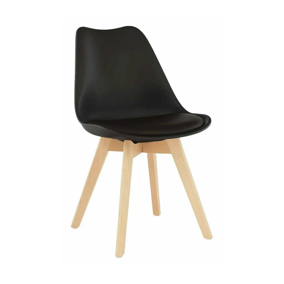 Scaun BALI 2 NEW, maro inchis/fag, piele ecologica/lemn, 48x56x80 cm