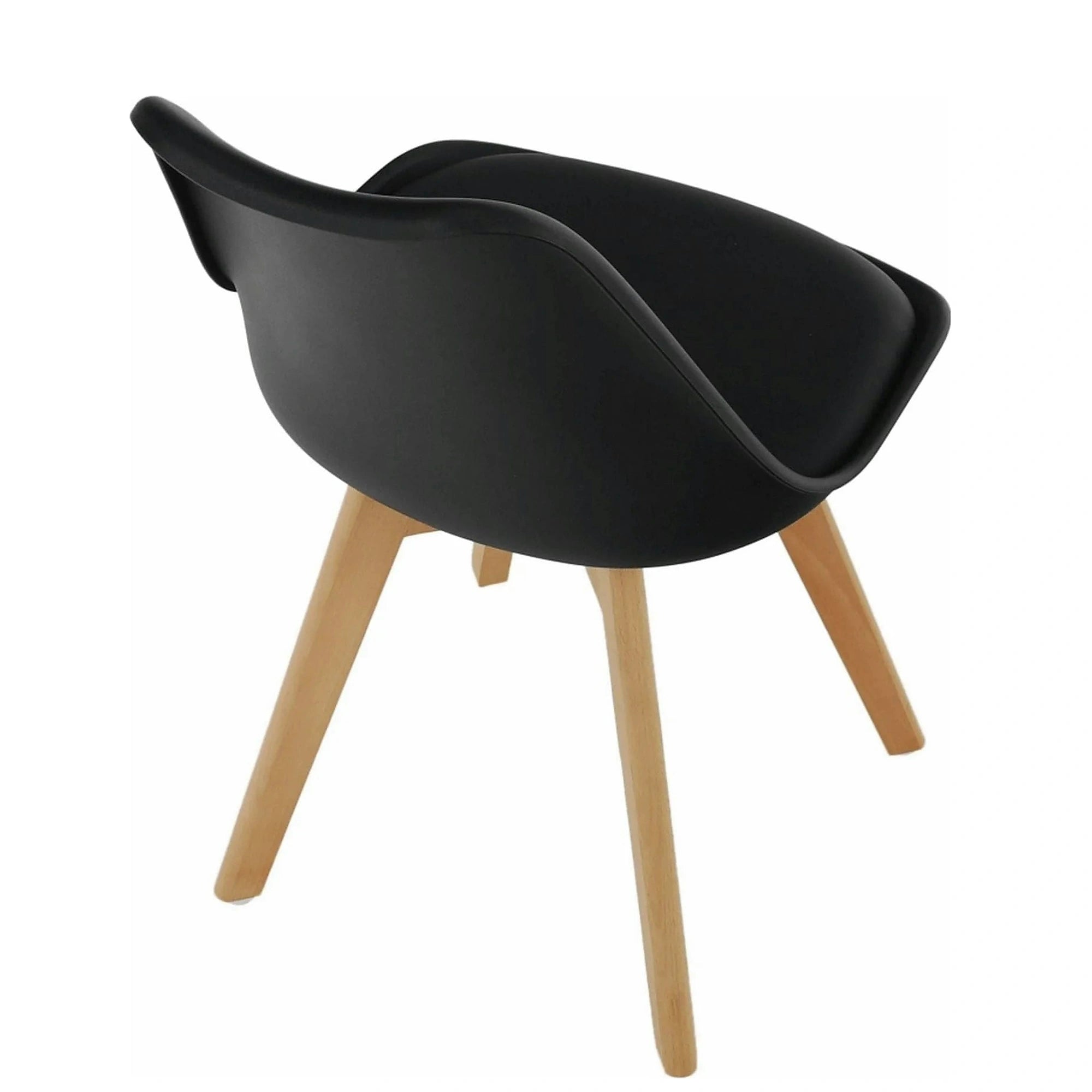 Scaun BALI 2 NEW, negru/fag, piele ecologica/plastic/lemn, 48x56x81 cm