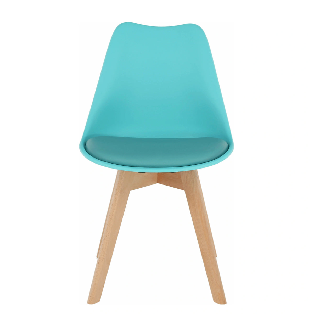 Scaun BALI NEW, mentol/fag, piele ecologica/plastic/lemn, 48x56x81 cm