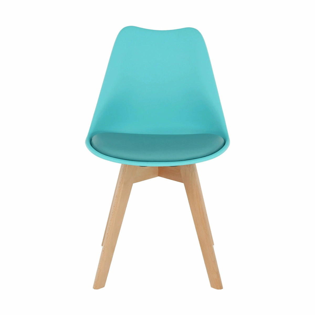 Scaun BALI NEW, mentol/fag, piele ecologica/plastic/lemn, 48x56x81 cm