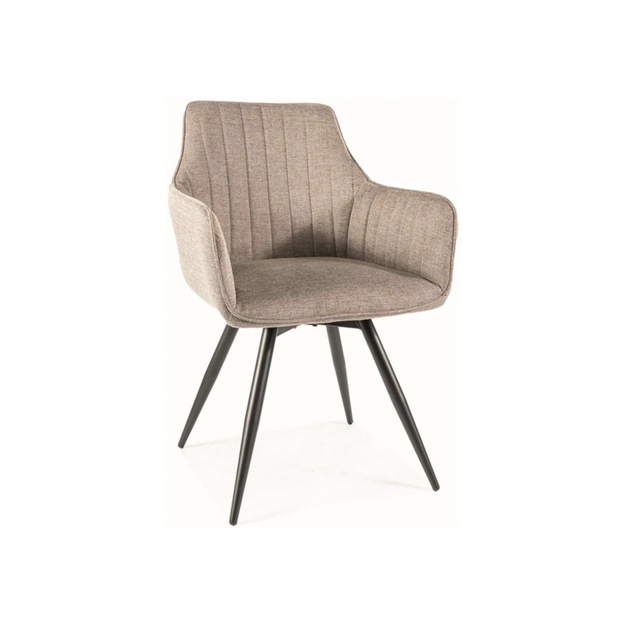 Scaun BALLO, bej/negru, stofa clasica/metal, 56x45x84 cm