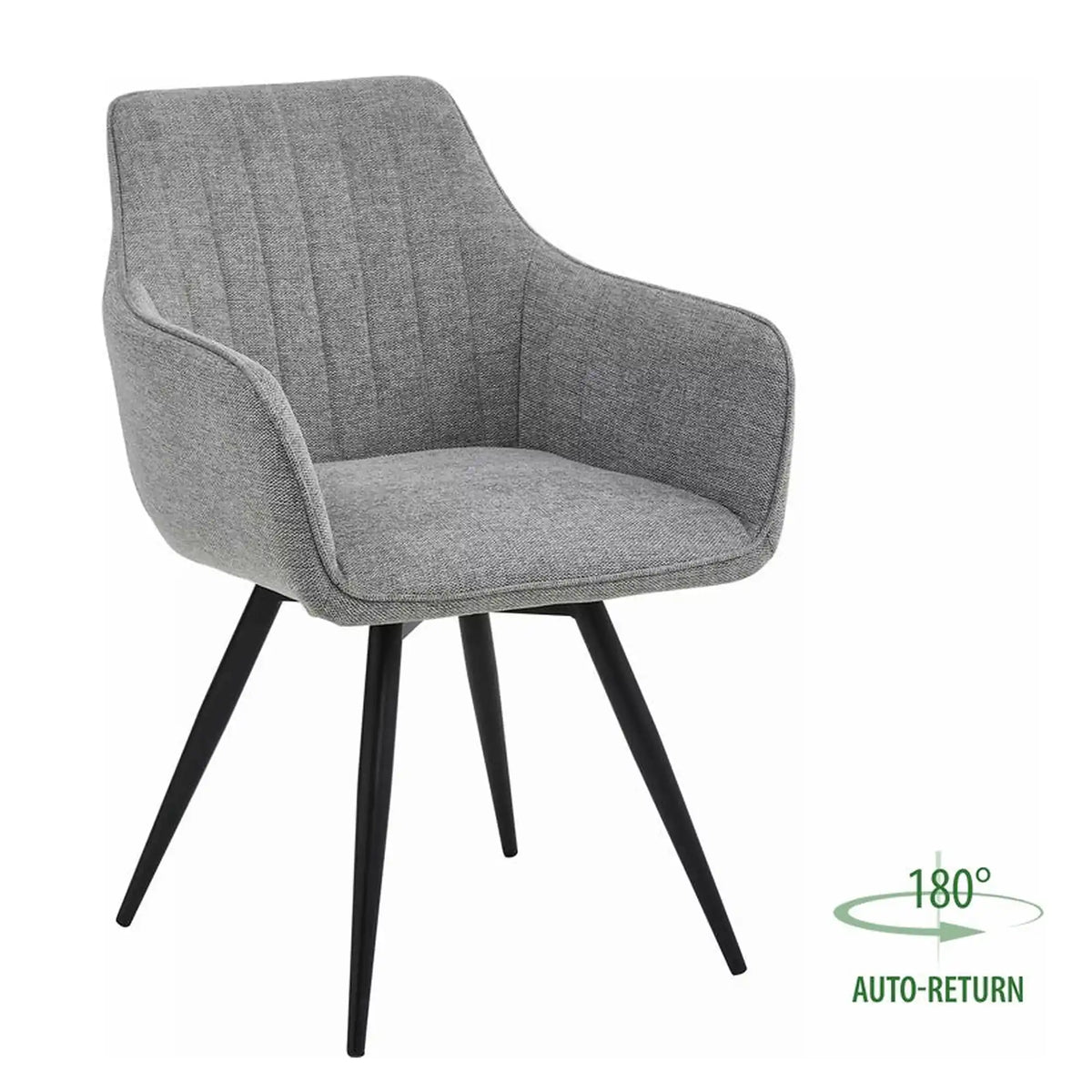Scaun BALLO, gri/negru, stofa clasica/metal, 56x58x84 cm