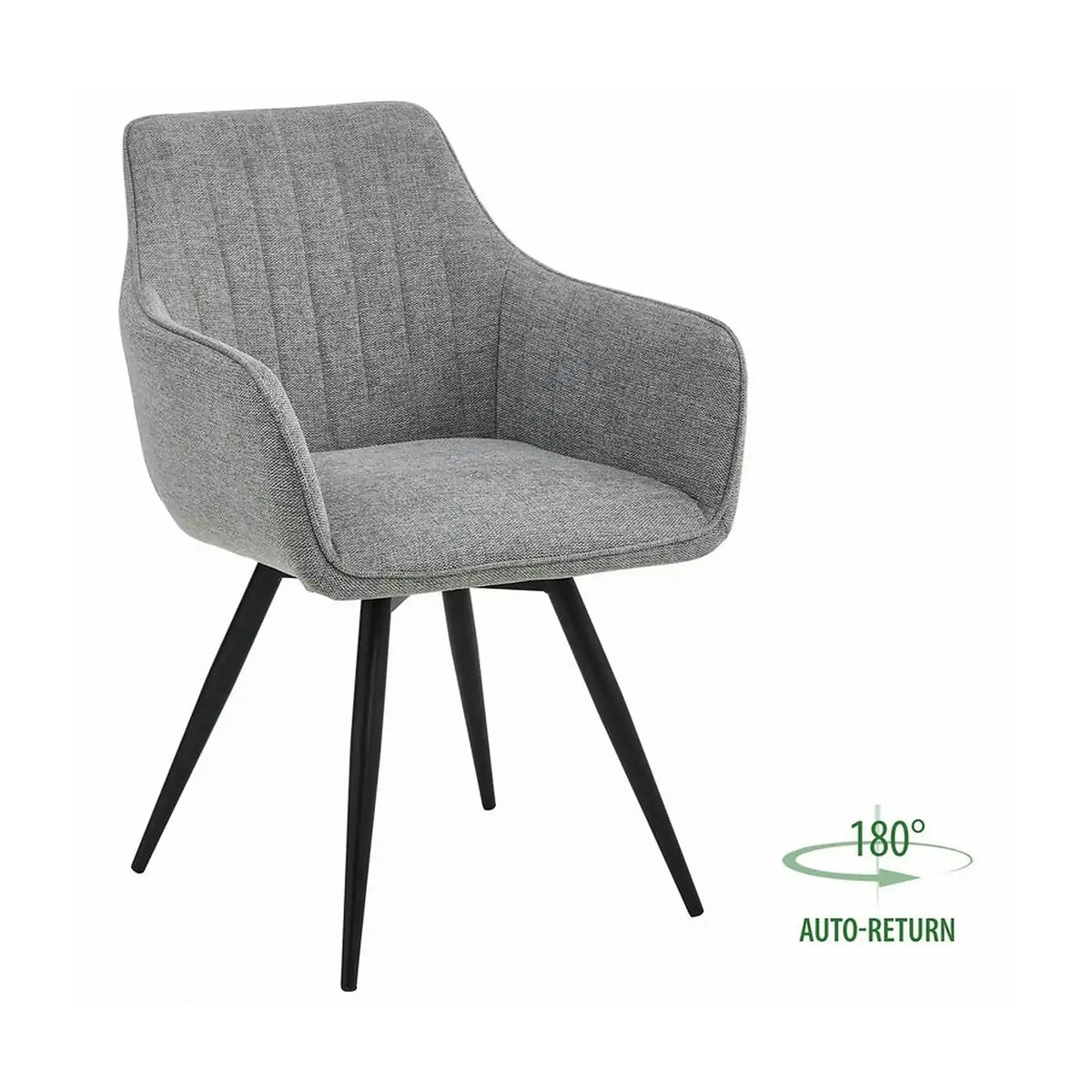 Scaun BALLO, gri/negru, stofa clasica/metal, 56x58x84 cm