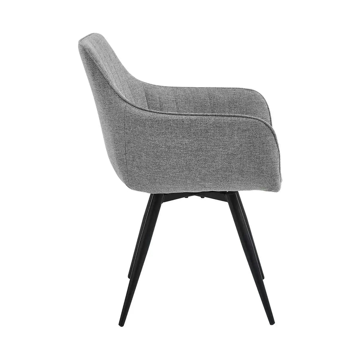 Scaun BALLO, gri/negru, stofa clasica/metal, 56x58x84 cm