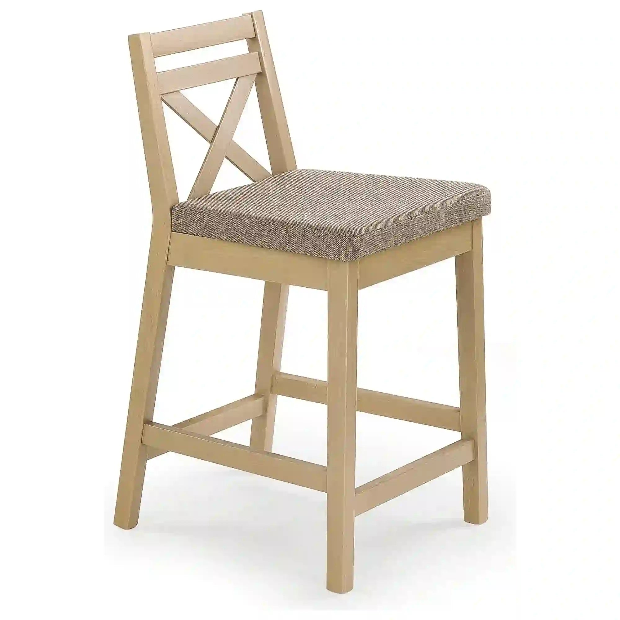 Scaun bar BORYS LOW, bej - Inari 23, stofa clasica, 41x48x83 cm