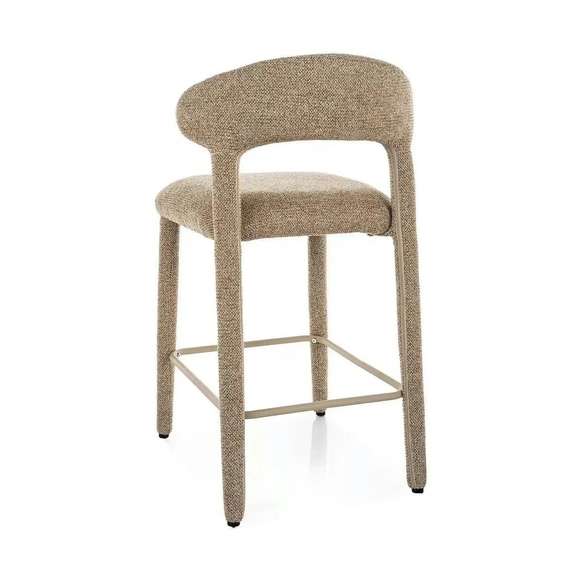 Scaun bar CAVA H-2, bej, stofă/metal, 51x45x88 cm