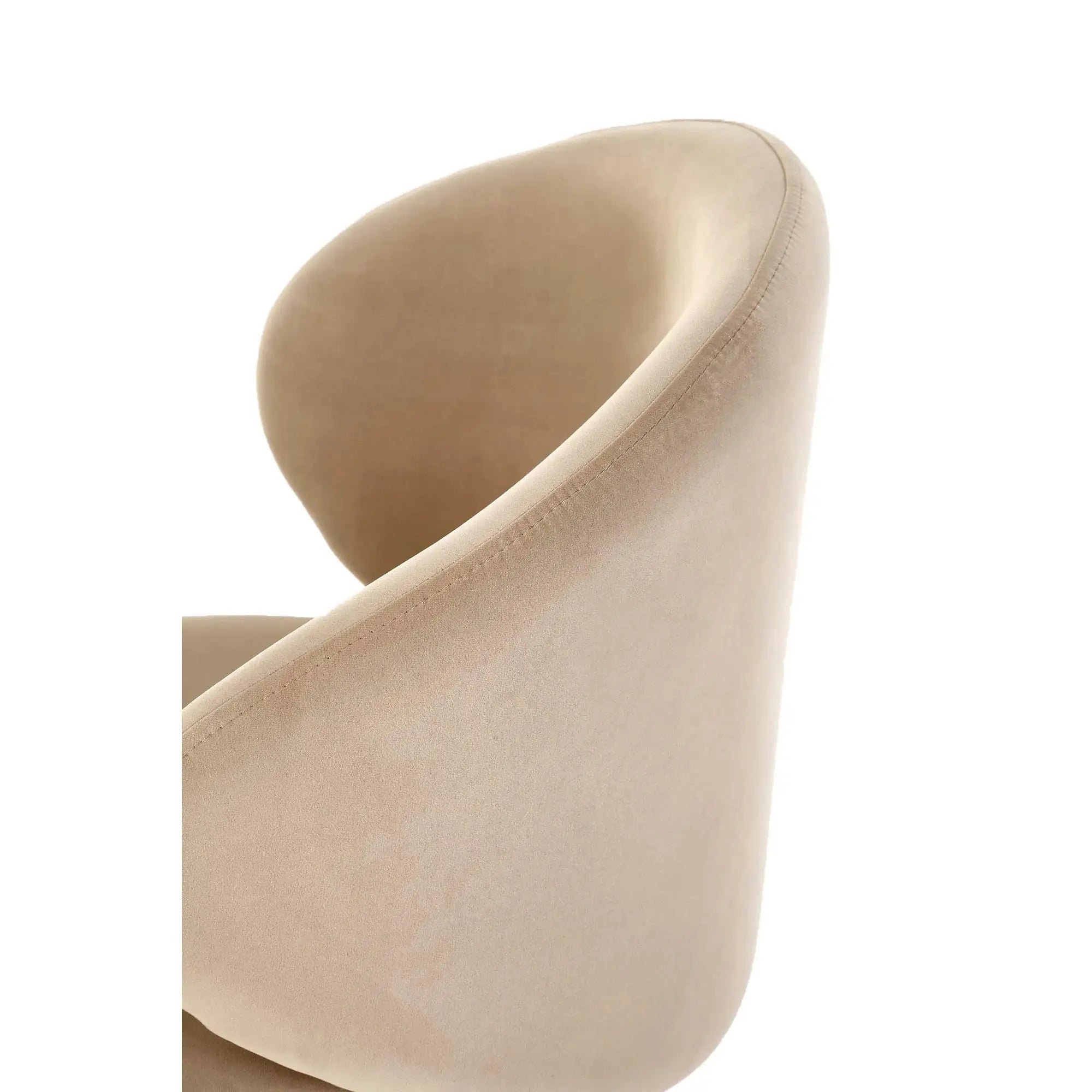 Scaun bar cu spatar inalt H121, bej - Mavel 38/negru, stofa catifelata/metal, 51x50x92 cm