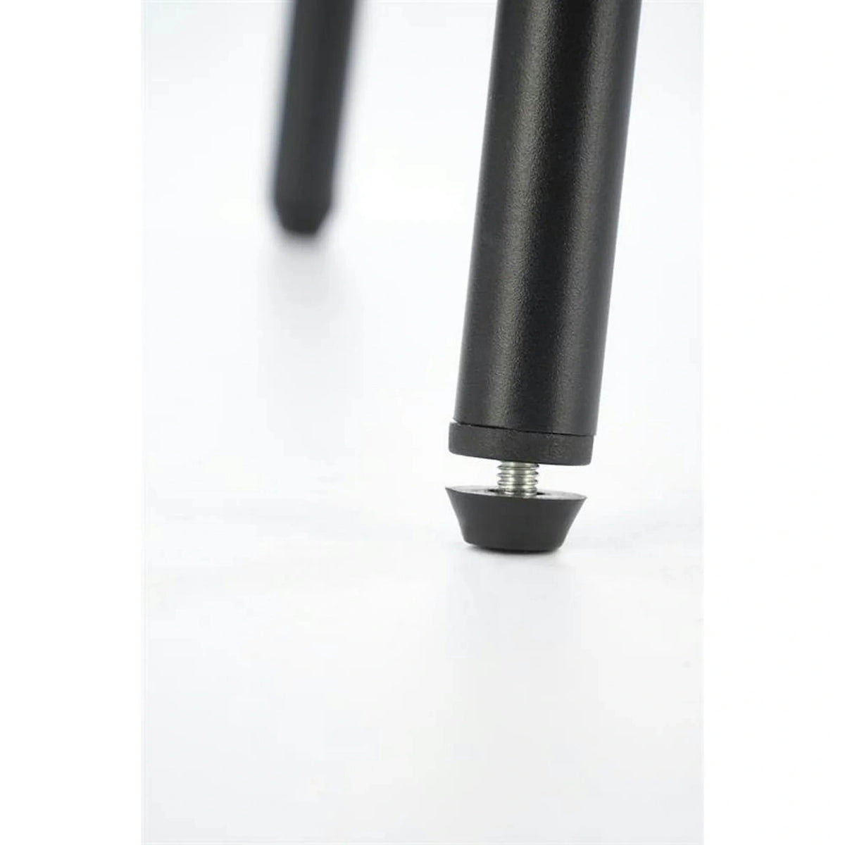 Scaun bar cu spatar inalt H121, bej - Mavel 38/negru, stofa catifelata/metal, 51x50x92 cm