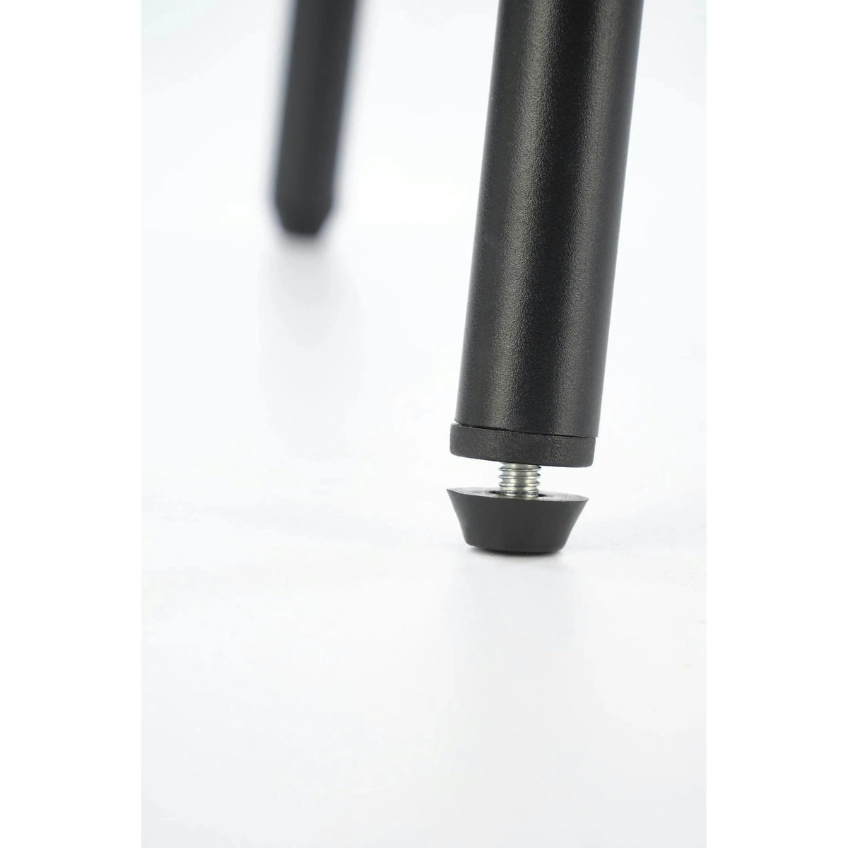 Scaun bar cu spatar inalt H121, bej - Mavel 38/negru, stofa catifelata/metal, 51x50x92 cm