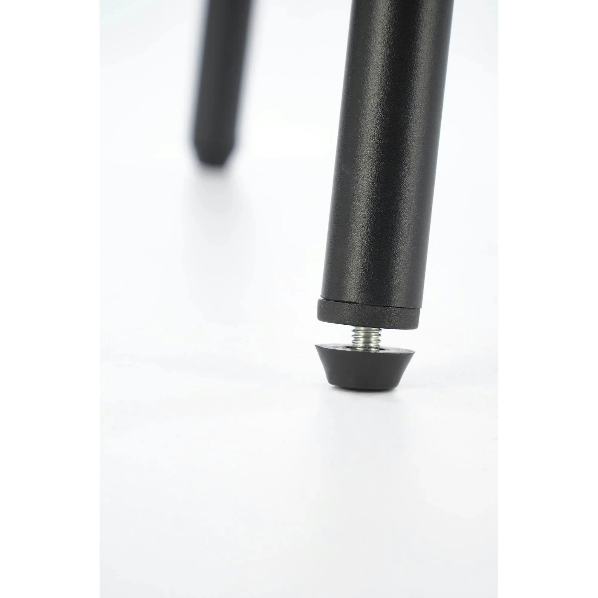 Scaun bar cu spatar inalt H121, bej - Mavel 38/negru, stofa catifelata/metal, 51x50x92 cm