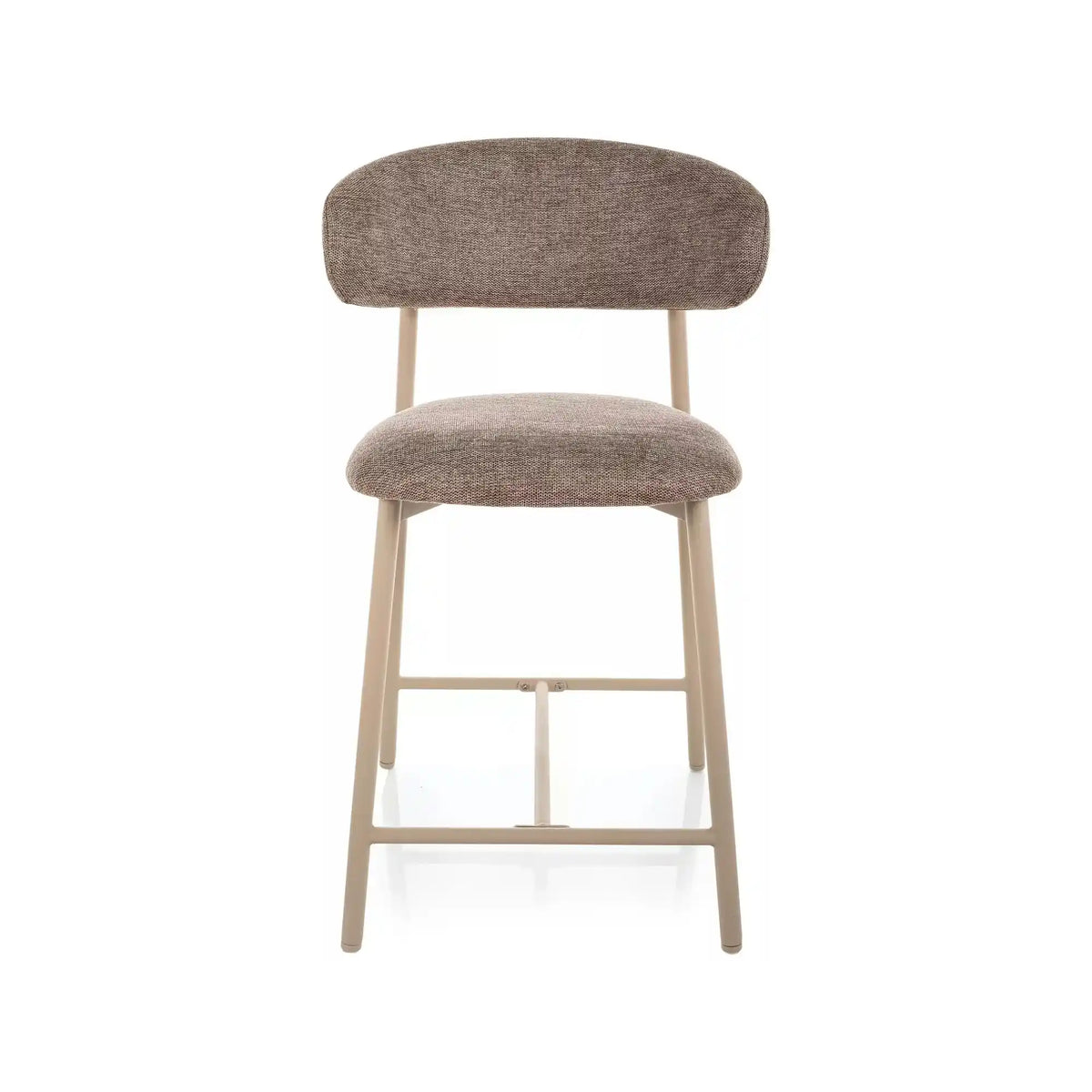 Scaun bar ELTON H-2, bej/cașmir, stofă/metal, 43x45x91 cm
