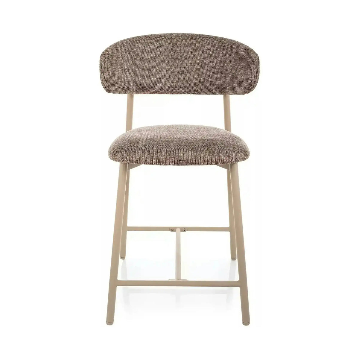 Scaun bar ELTON H-2, bej/cașmir, stofă/metal, 43x45x91 cm