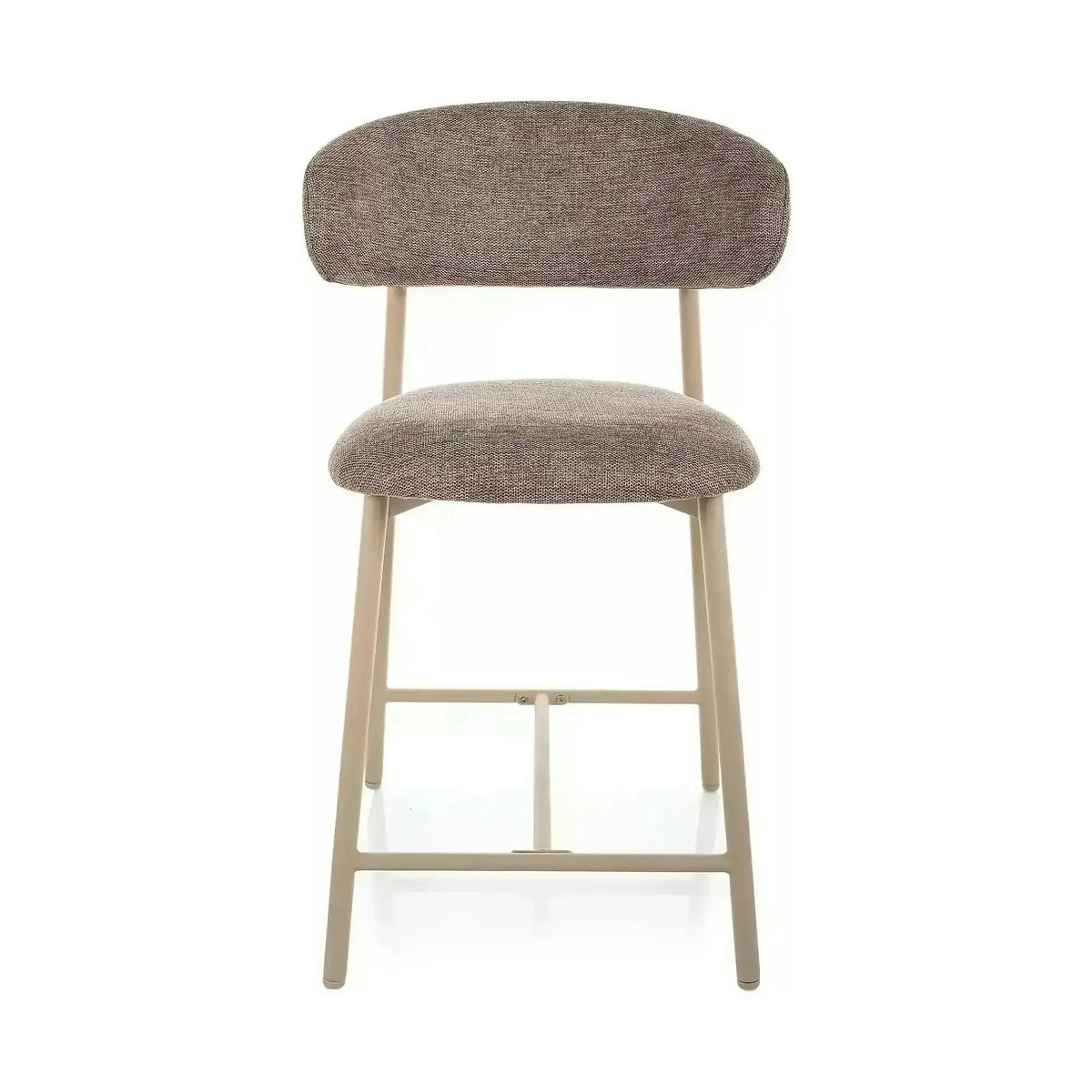 Scaun bar ELTON H-2, bej/cașmir, stofă/metal, 43x45x91 cm