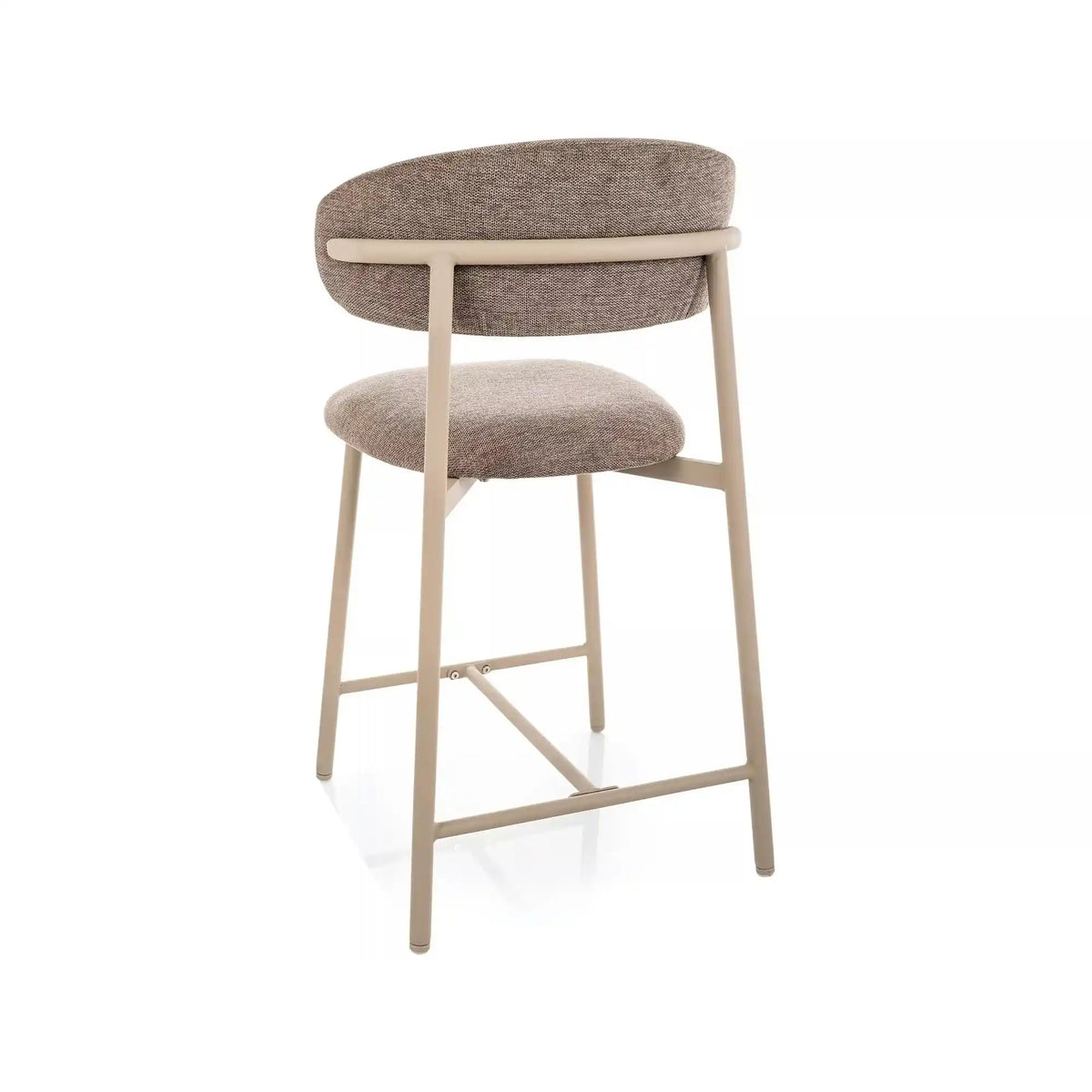 Scaun bar ELTON H-2, bej/cașmir, stofă/metal, 43x45x91 cm