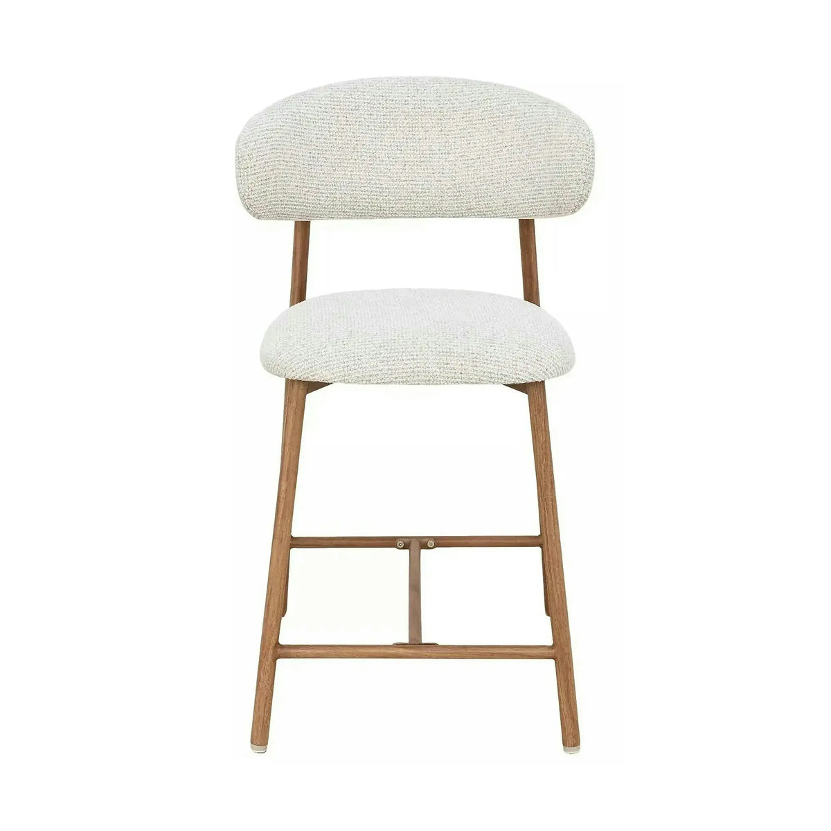 Scaun bar ELTON H-2, bej deschis/stejar, stofă/metal, 43x45x91 cm