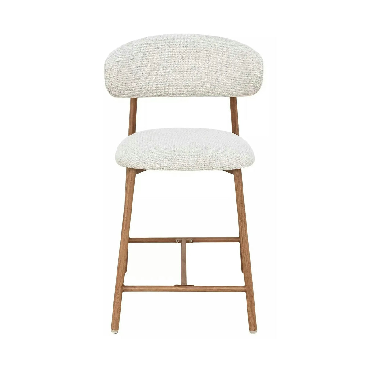 Scaun bar ELTON H-2, bej deschis/stejar, stofă/metal, 43x45x91 cm