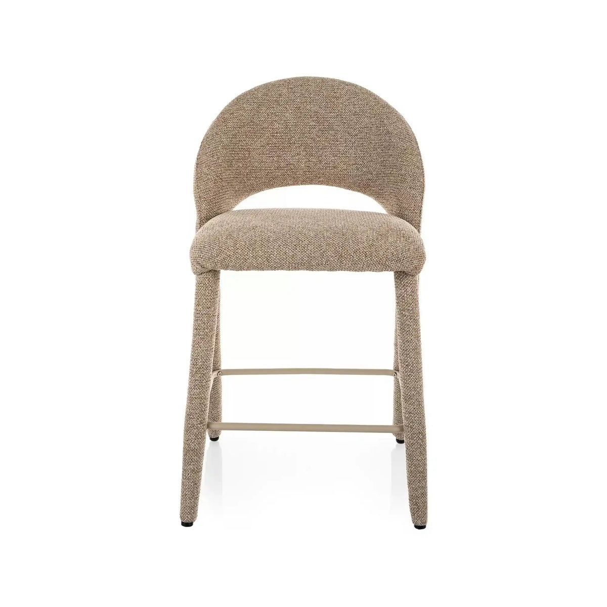 Scaun bar FLO H-2, bej, stofă/metal, 50x45x90 cm