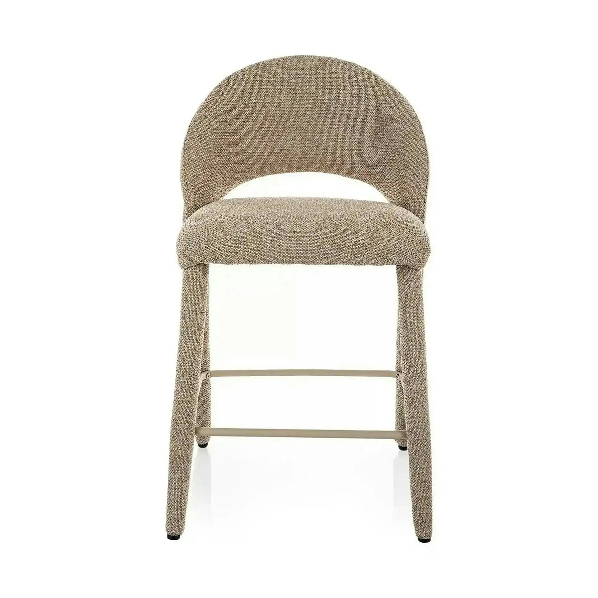 Scaun bar FLO H-2, bej, stofă/metal, 50x45x90 cm