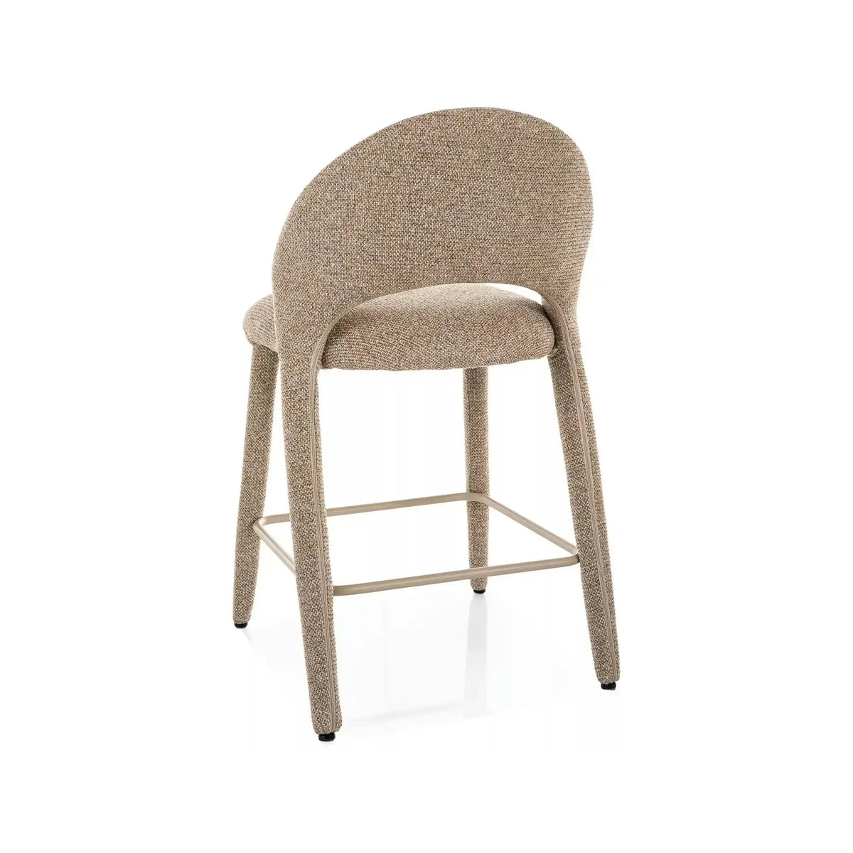 Scaun bar FLO H-2, bej, stofă/metal, 50x45x90 cm