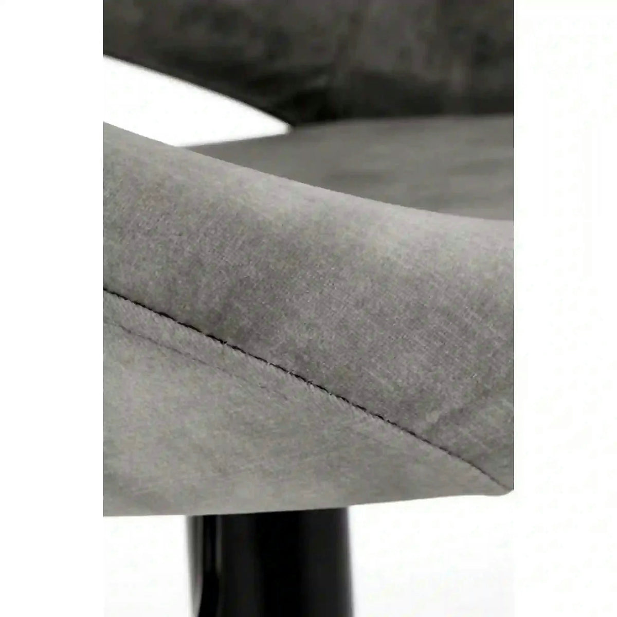 Scaun bar H102, gri - Bluvel14/negru, stofa catifelata/otel, 53x48x78/100 cm