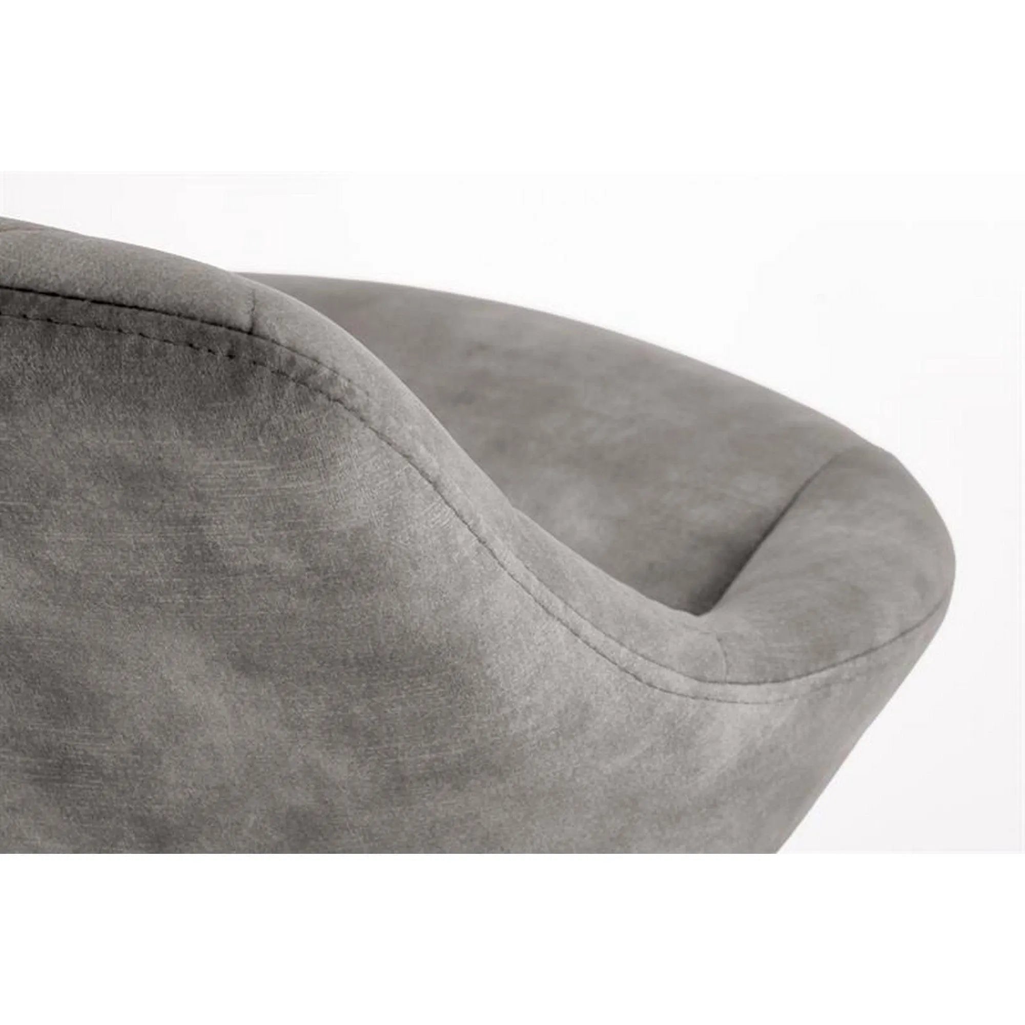 Scaun bar H102, gri - Bluvel14/negru, stofa catifelata/otel, 53x48x78/100 cm