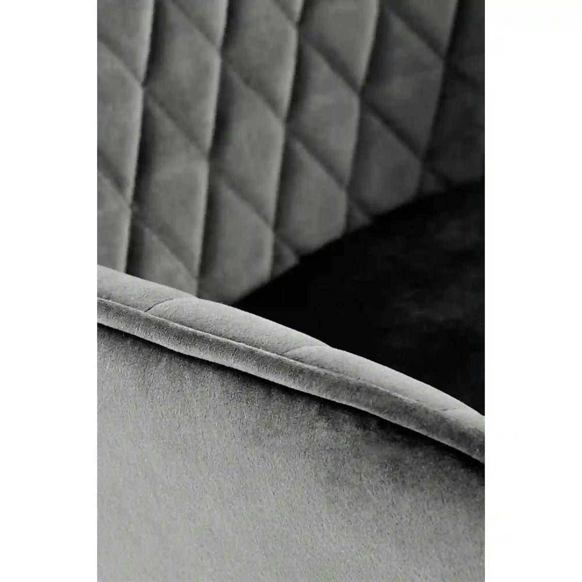 Scaun bar H103, gri - Bluvel 14/negru, stofa catifelata/otel, 55x55x92/114 cm