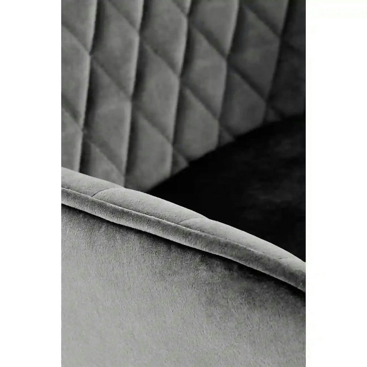 Scaun bar H103, gri - Bluvel 14/negru, stofa catifelata/otel, 55x55x92/114 cm