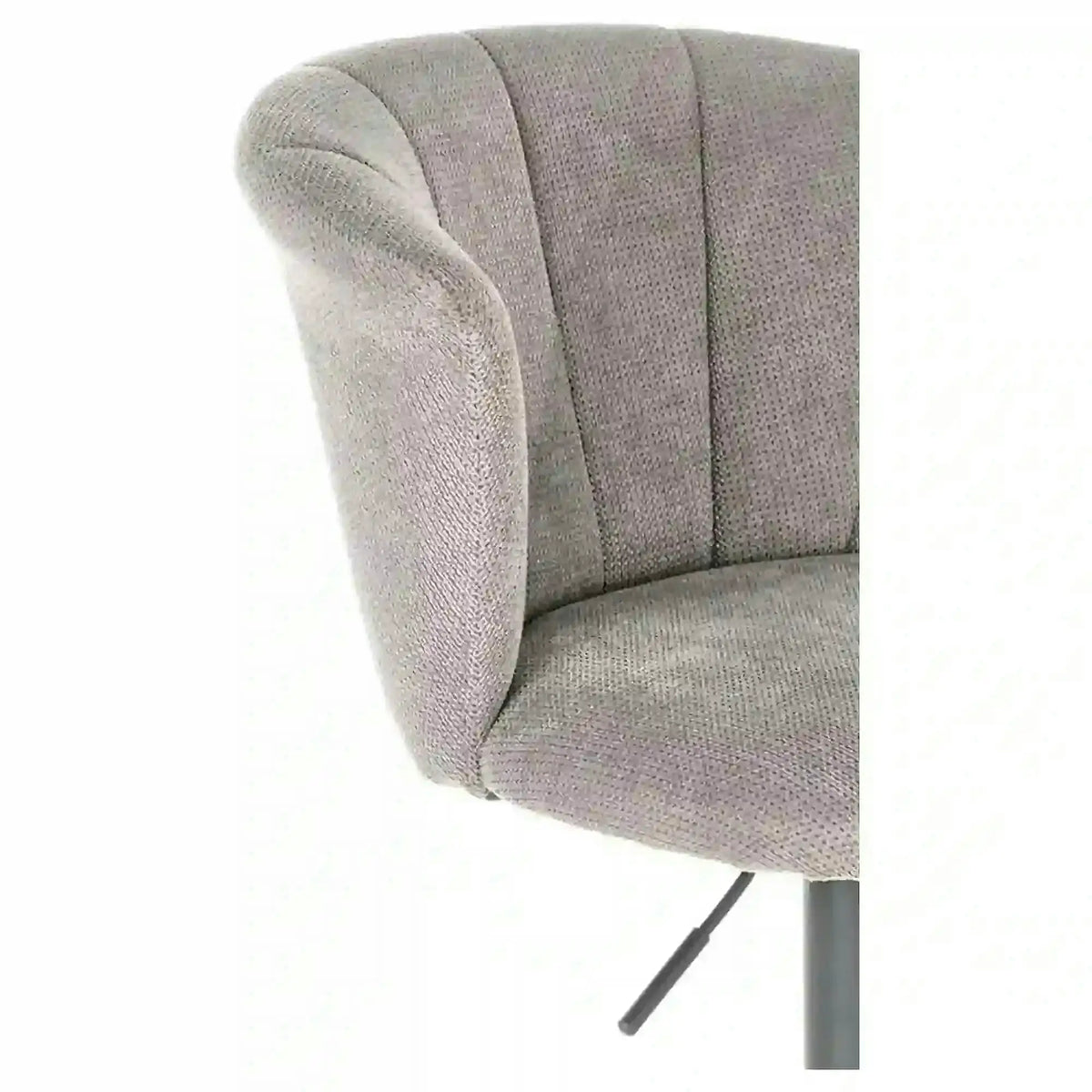 Scaun bar H104, gri/negru, stofa/otel, 55x53x90/112 cm