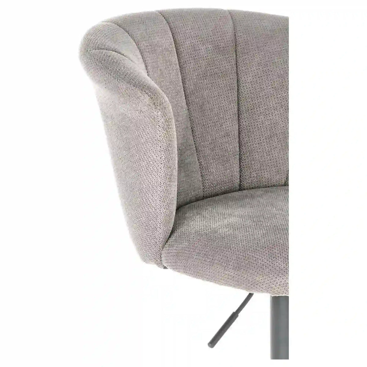 Scaun bar H104, gri/negru, stofa/otel, 55x53x90/112 cm