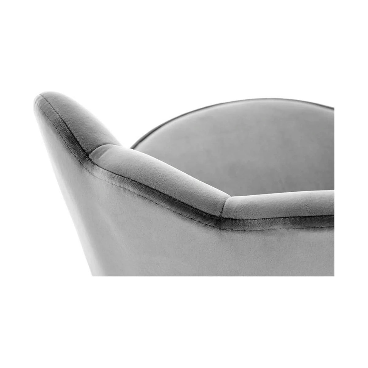 Scaun bar H106, gri/negru, stofa catifelata/otel, 55x58x96 cm