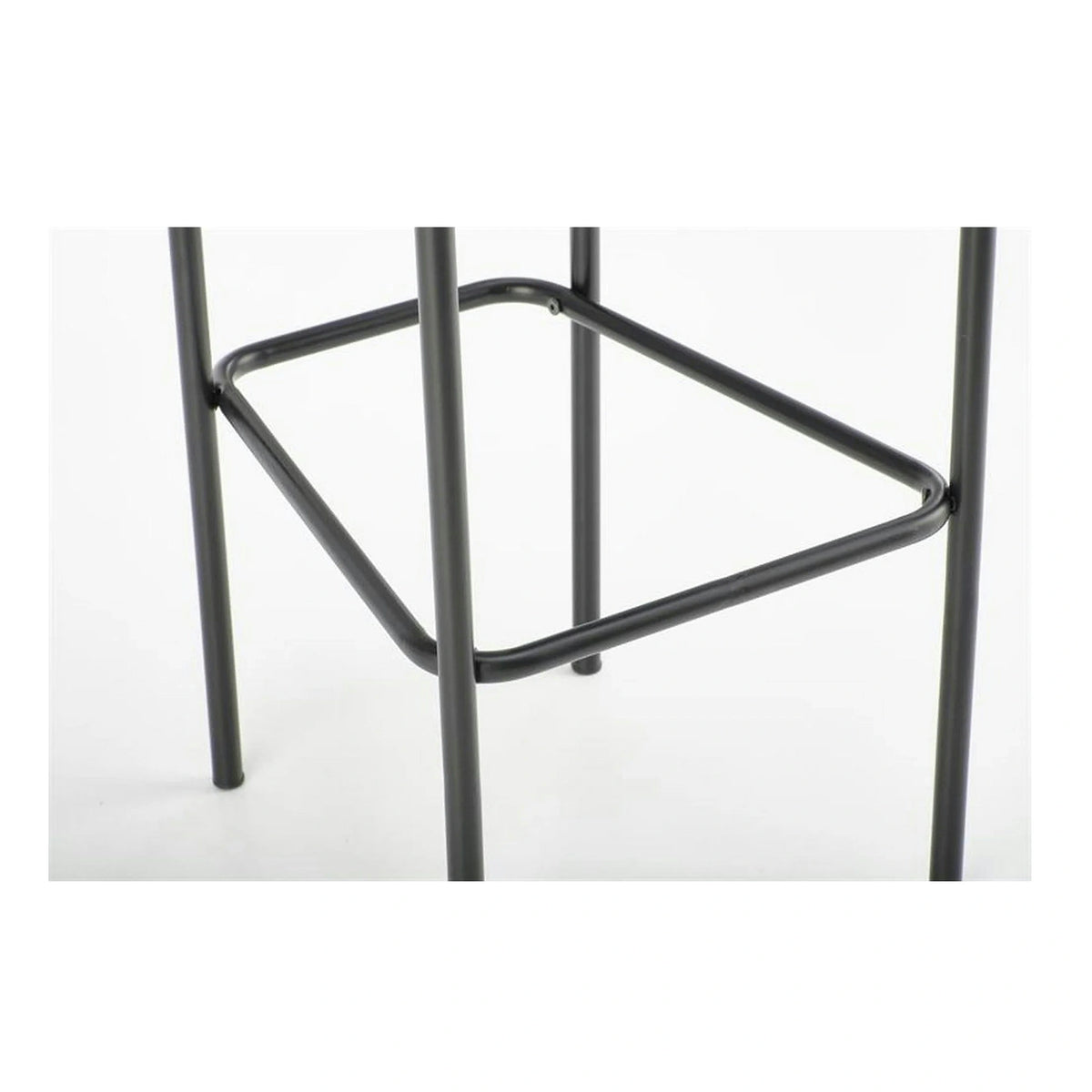 Scaun bar H108, gri - Bluvel 14/negru, stofa catifelata/otel, 42x48x92 cm