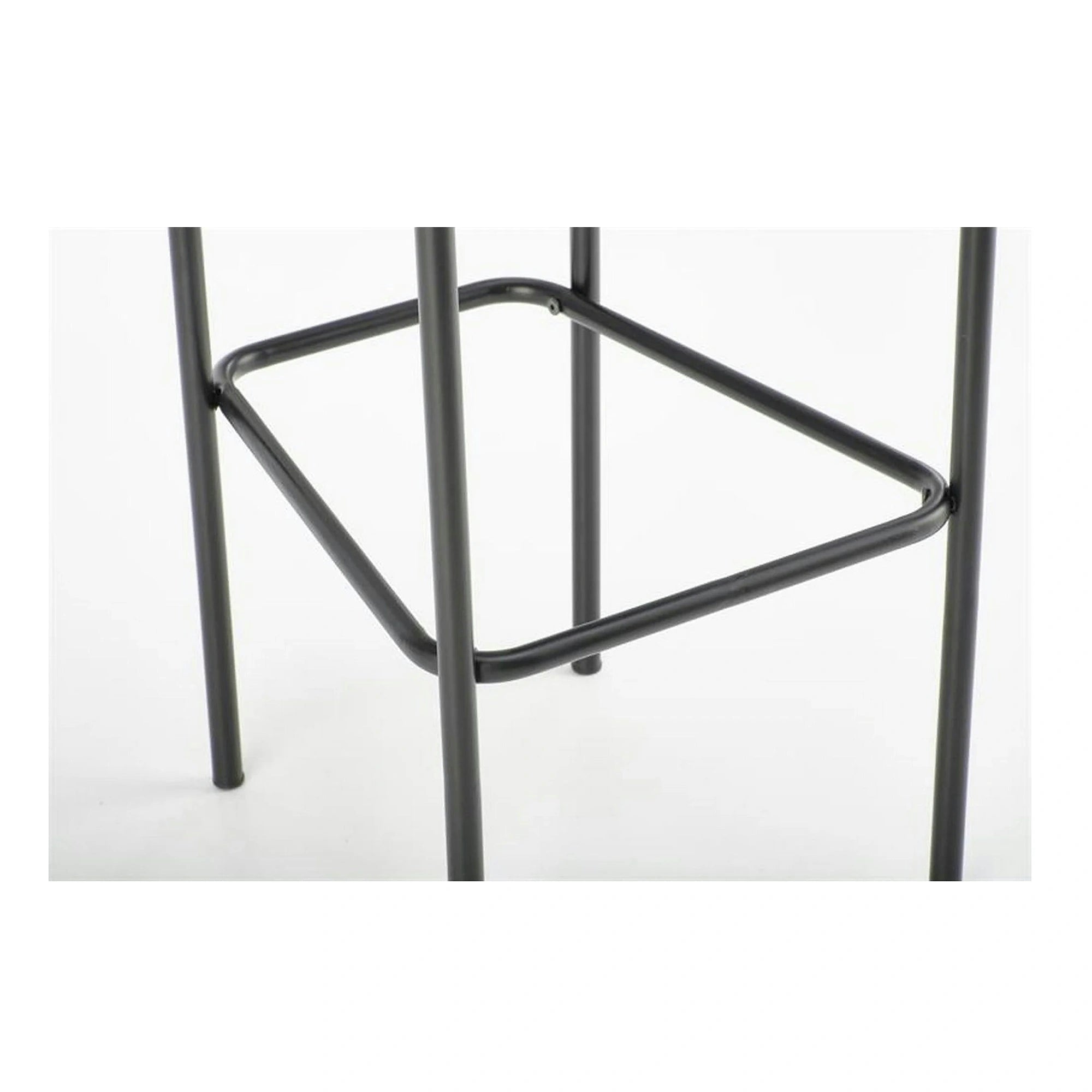 Scaun bar H108, gri - Bluvel 14/negru, stofa catifelata/otel, 42x48x92 cm