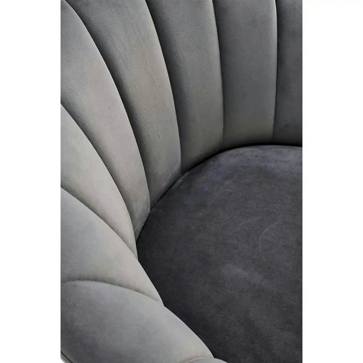 Scaun bar H112, gri/auriu, stofa catifelata/otel, 58x52x87 cm