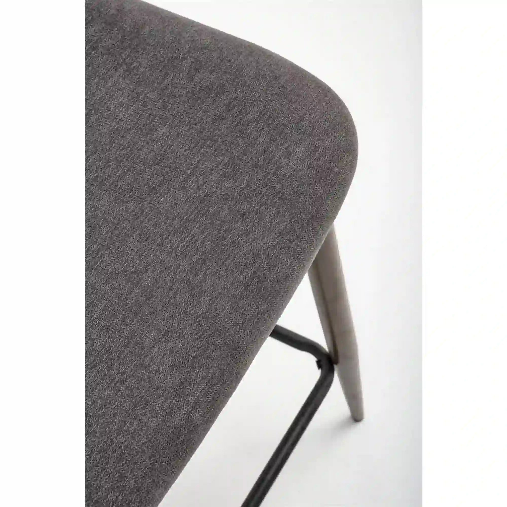 Scaun bar H114, gri/nuc, stofa clasica/otel, 48x52x92 cm